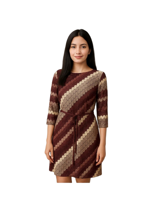 Dress Barn Dresses & Skirts - Established 1962 Maroon Crochet Lace Knit NWOT